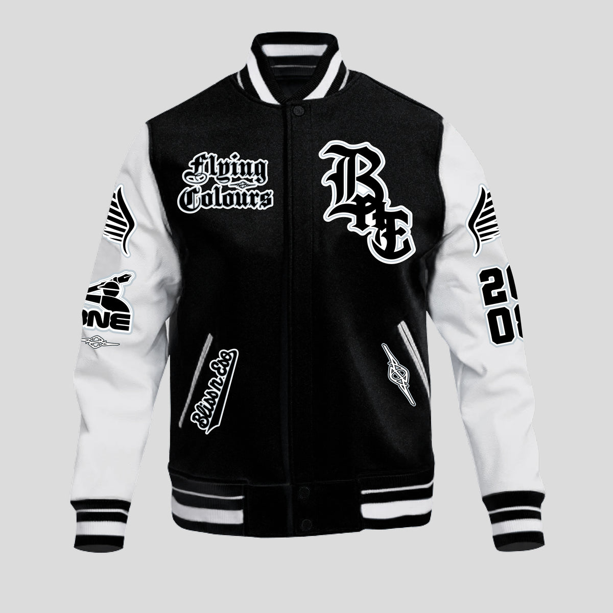Flying Colours 15th Anniversary Limited Edition Black Varsity Jacket